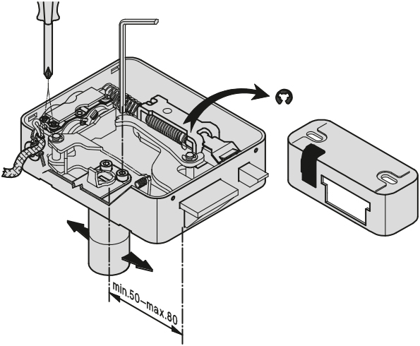 V97 Serrure électriques avec bouton Droite et Gauche